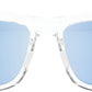 Brille Blake Polished Crystal Haze-HiPER Blue Multilayer Mirror Lens