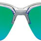 Brille Sportcoupe Polished Translucent Crystal Grey-Green Multilayer Mirror Lens + Clear Lens Included