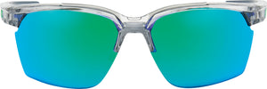 Brille Sportcoupe Polished Translucent Crystal Grey-Green Multilayer Mirror Lens + Clear Lens Included