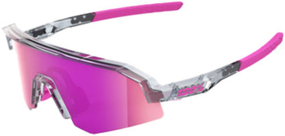 Brille Slendale XS - Polished Translucent Grey - Purple Multilayer Mirror Lens