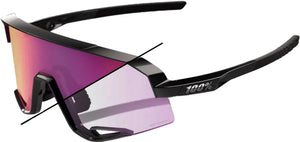 100% Brille Slendale SL - Gloss Black - Purple Mirror Photochromic Lens