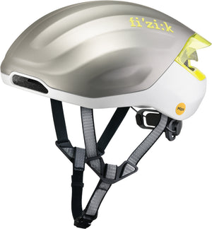 Kudo Aero Helmet + Light silber M
