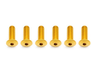 Better Bolts Flaschenhalterschrauben-Kit Low Profile (6 Stk.) M5x15mm Titan gold