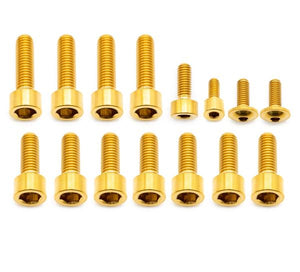 Better Bolts Fox 40 Grip X2 Federgabel Schrauben-Kit Titan gold